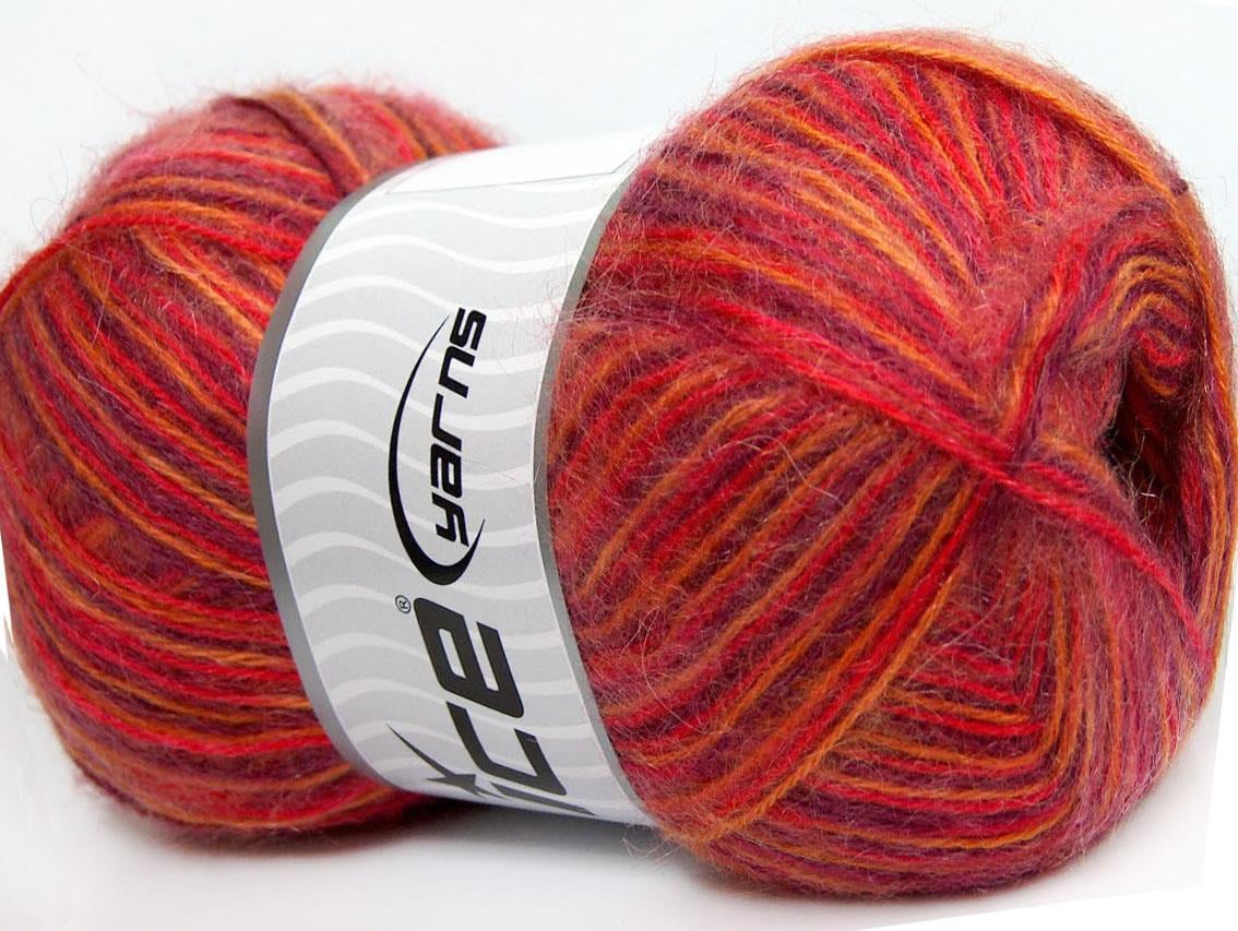 Angora Supreme Color Purple, Red, Orange, Yellow