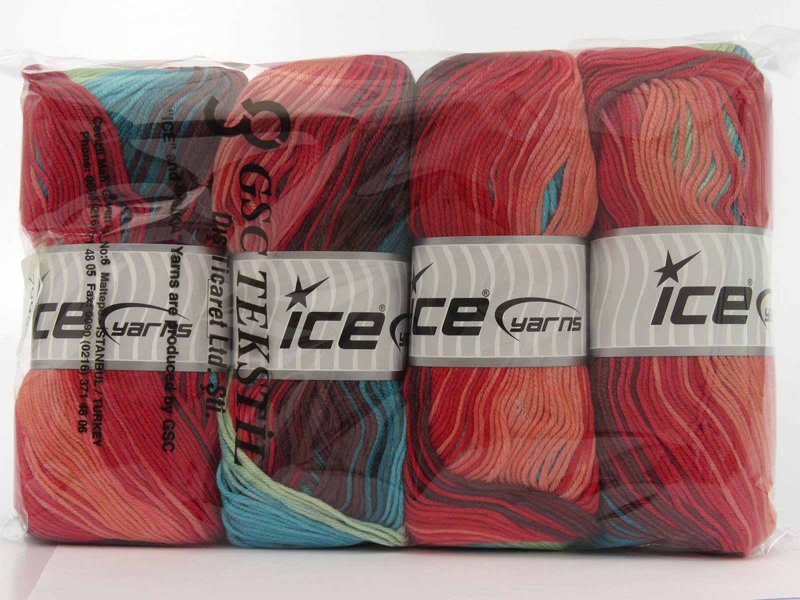 AntiPilling Magic Brown, Mint Green, Turquoise Shades, Salmon Shades