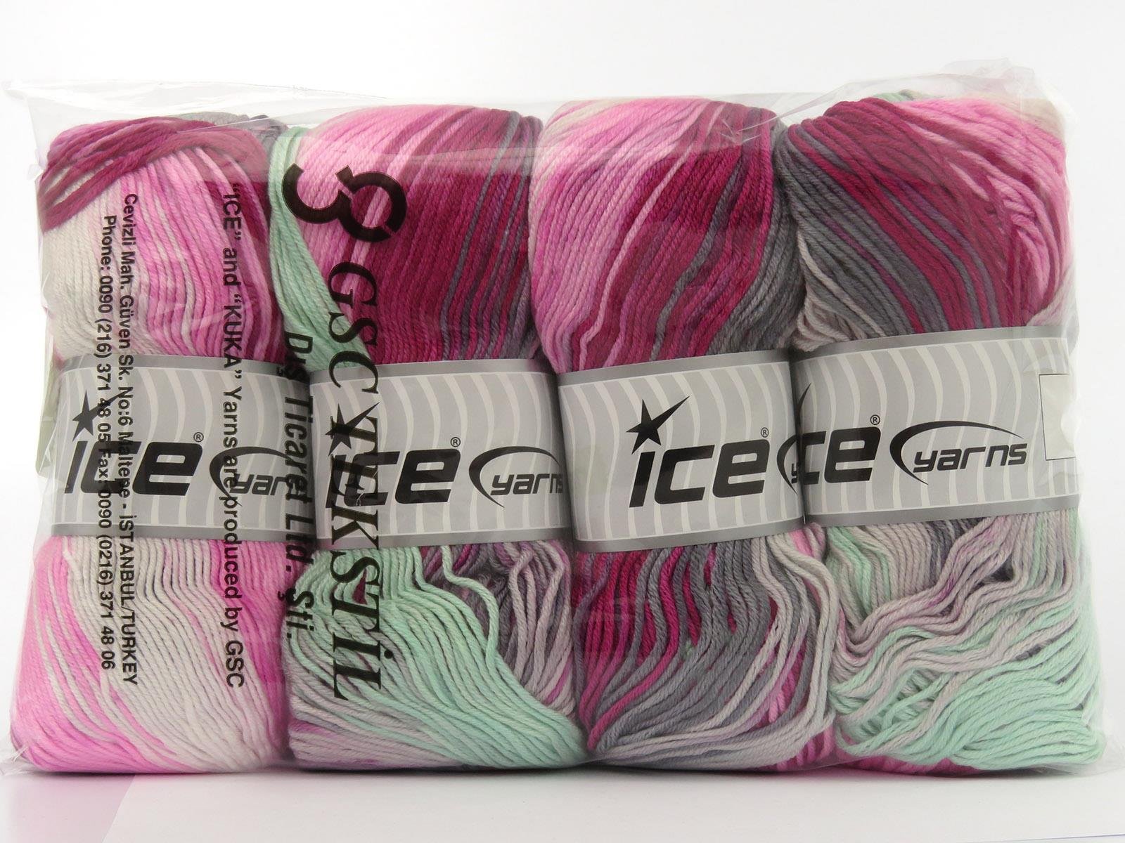 AntiPilling Magic White, Grey, Pink Shades, Mint Green