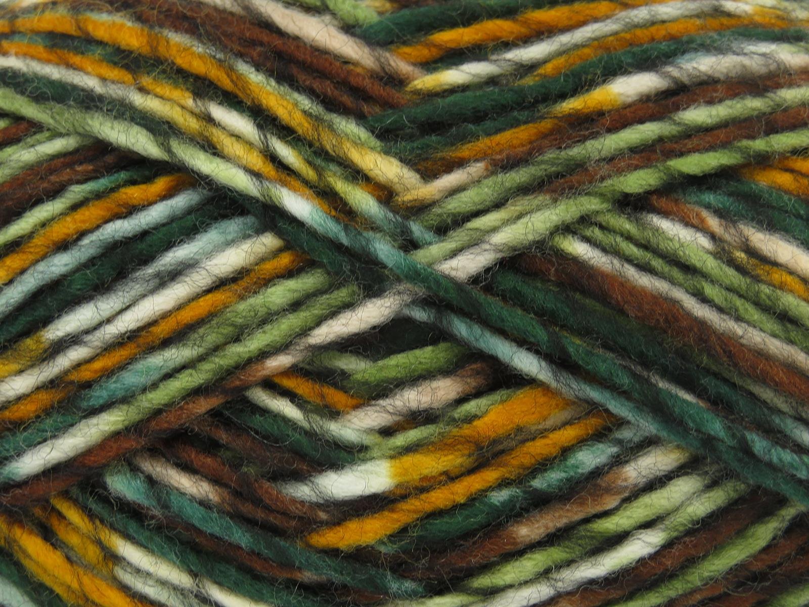 Armonia Lana Brown, White, Gold, Green Shades