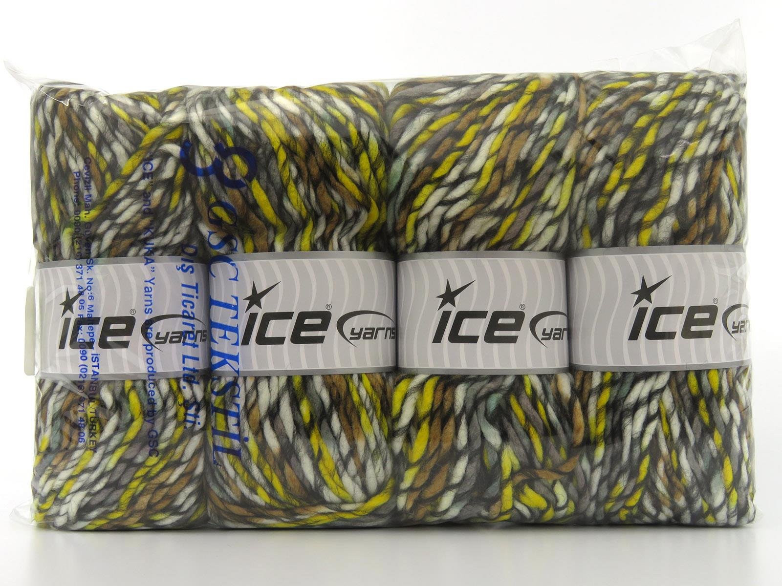 Armonia Lana Bulky Black, White, Yellow, Grey, Green Shades