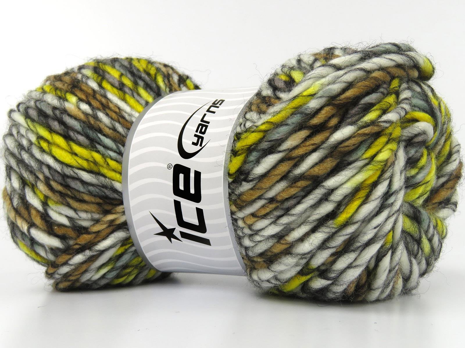 Armonia Lana Bulky Black, White, Yellow, Grey, Green Shades