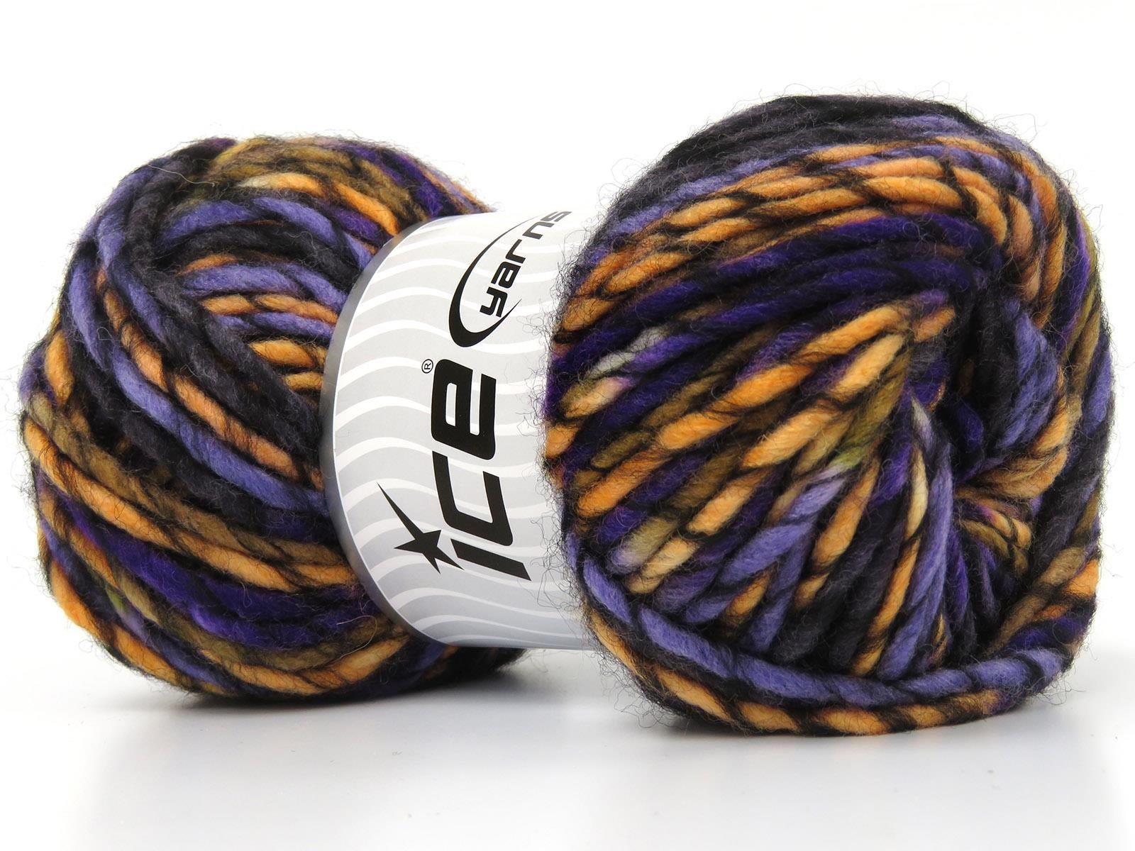Armonia Lana Bulky Brown, Black, Purple Shades, Salmon Shades
