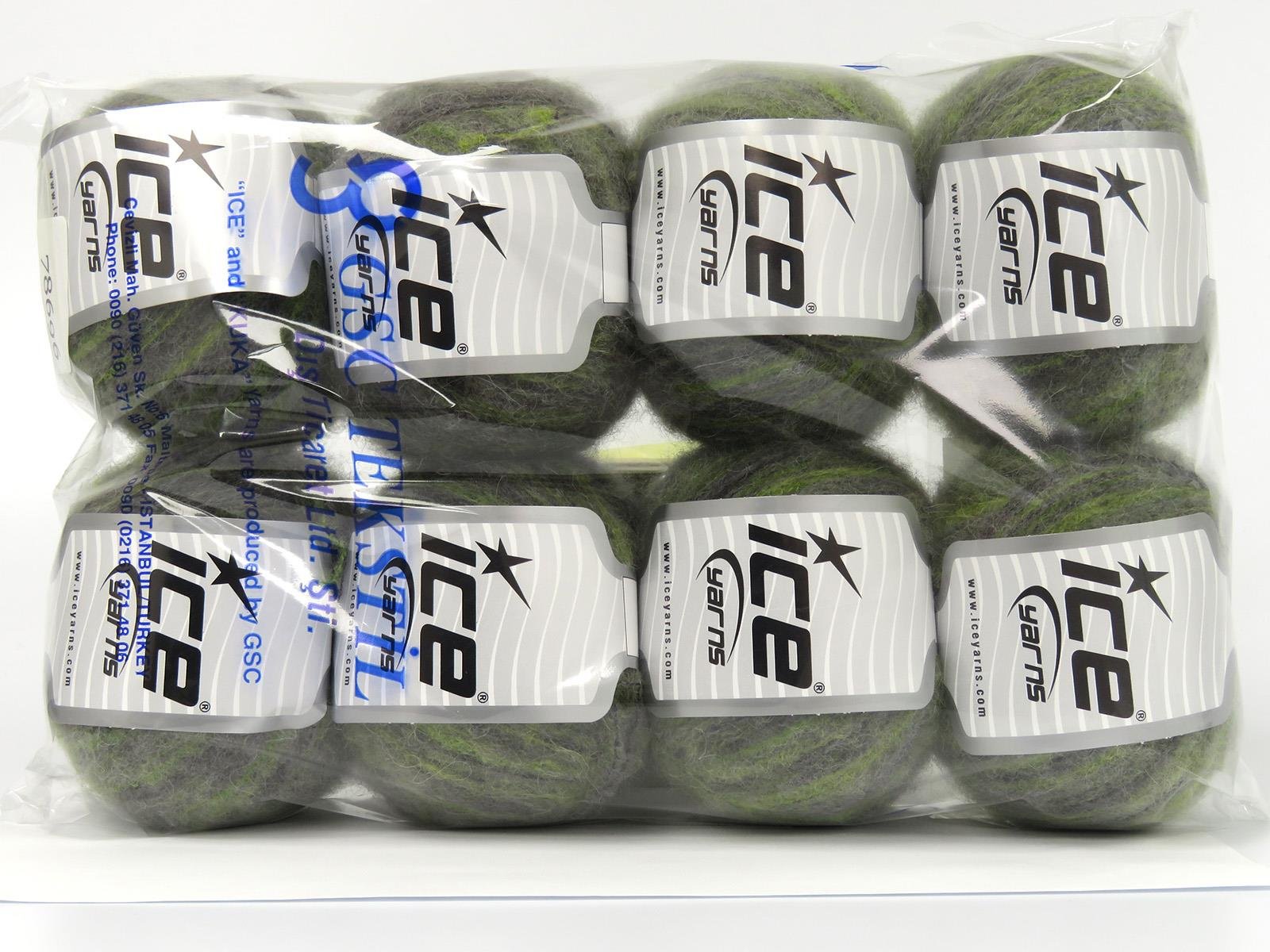 Baby Alpaca Color Ply Green, Grey
