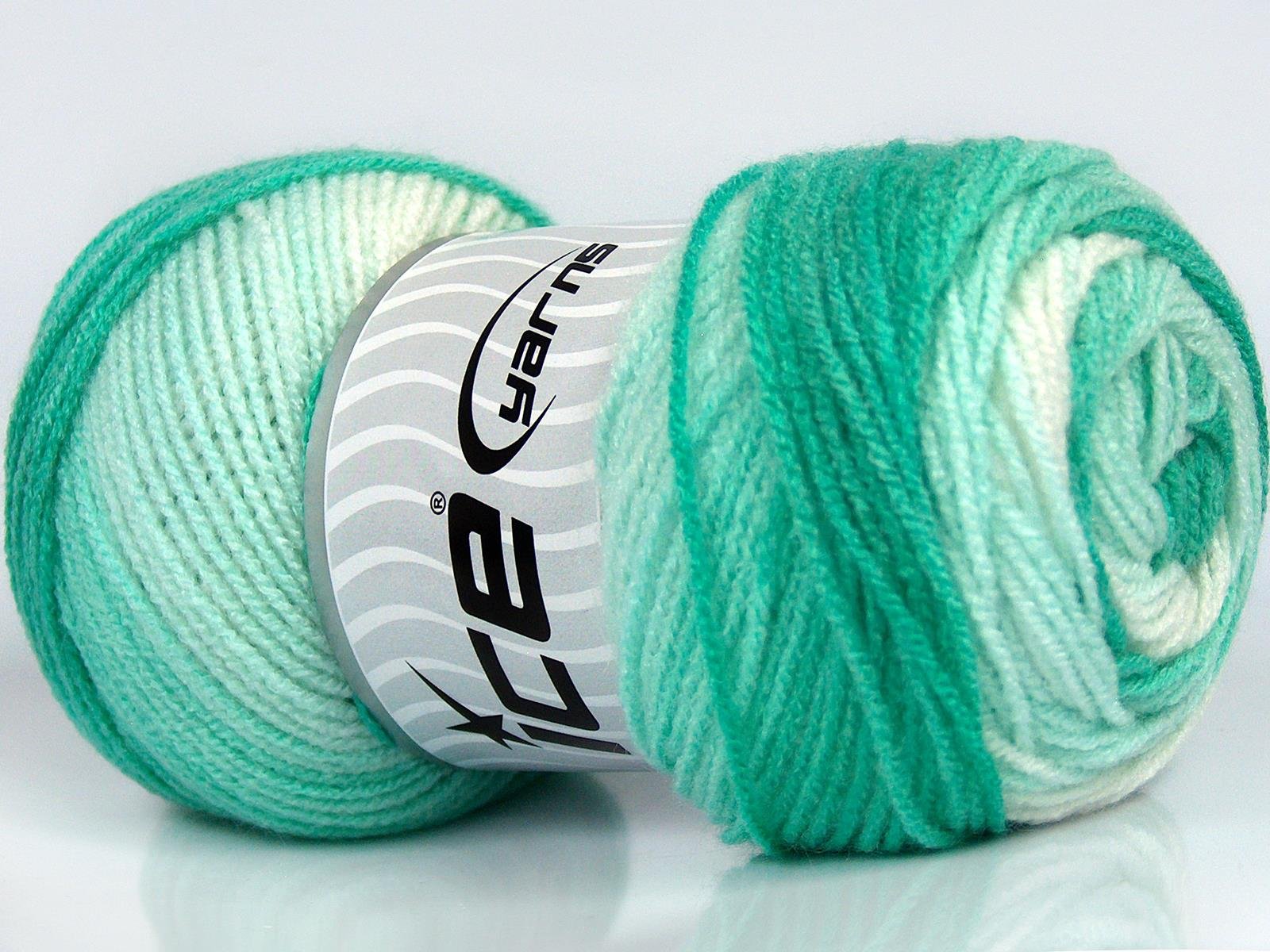 Baby Batik White, Green Shades