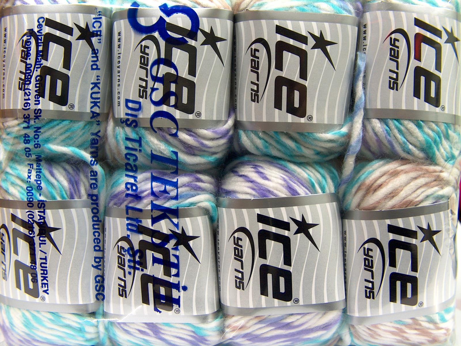 Baby Twist White, Lilac, Turquoise, Camel