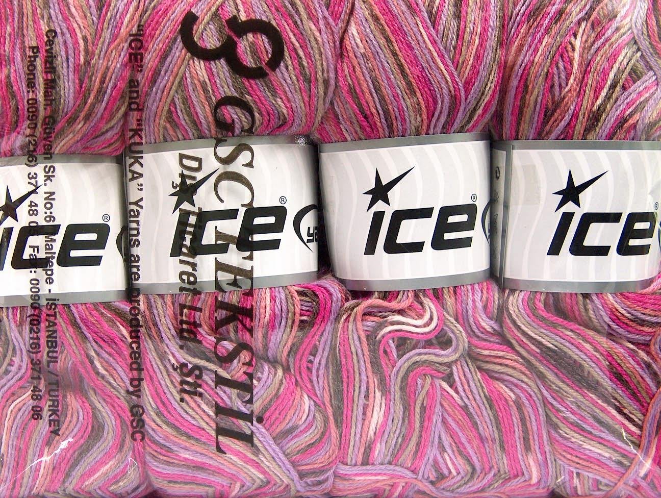 Bamboo Sock Brown, Lilac, Pink Shades