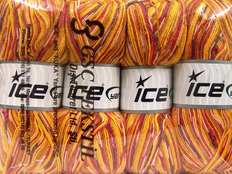Bamboo Sock Pink, Orange, Yellow, Gold