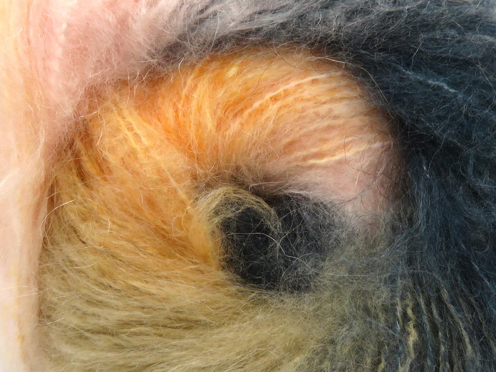 Bella Mohair Cream, Grey, Salmon, Light Pink, Teal