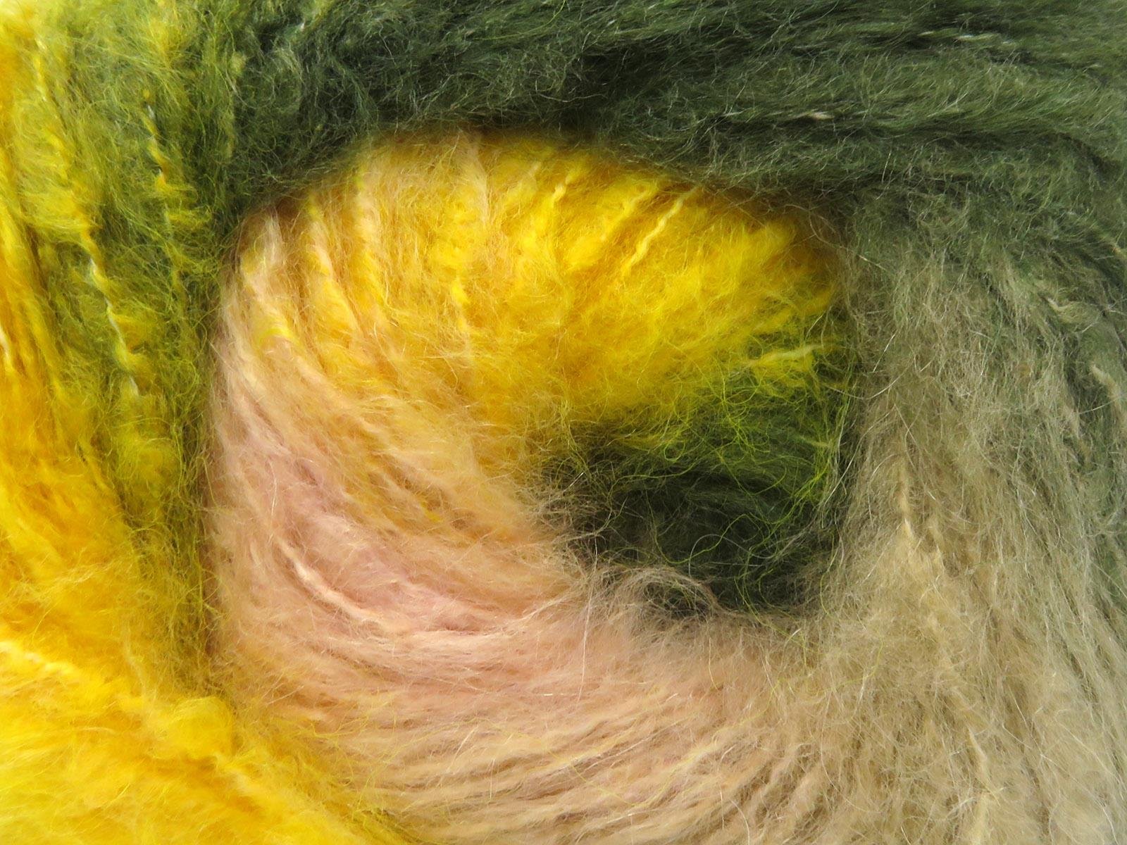 Bella Mohair Yellow, Khaki, Light Pink, Beige