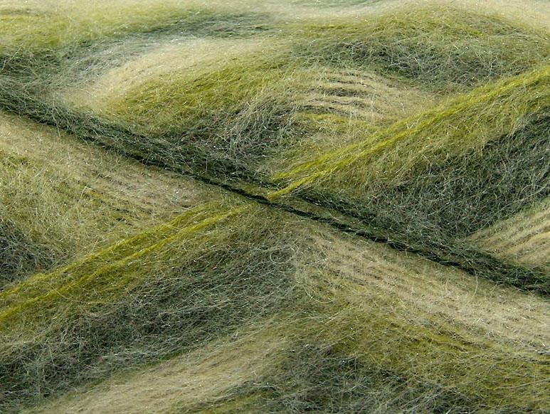 Bermuda Mohair Cream, Green Shades