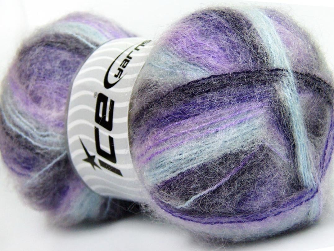 Bermuda Mohair Purple, Lilac, Maroon, Light Blue