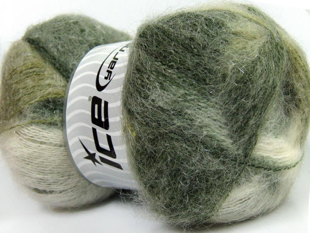Bermuda Mohair White, Green Shades