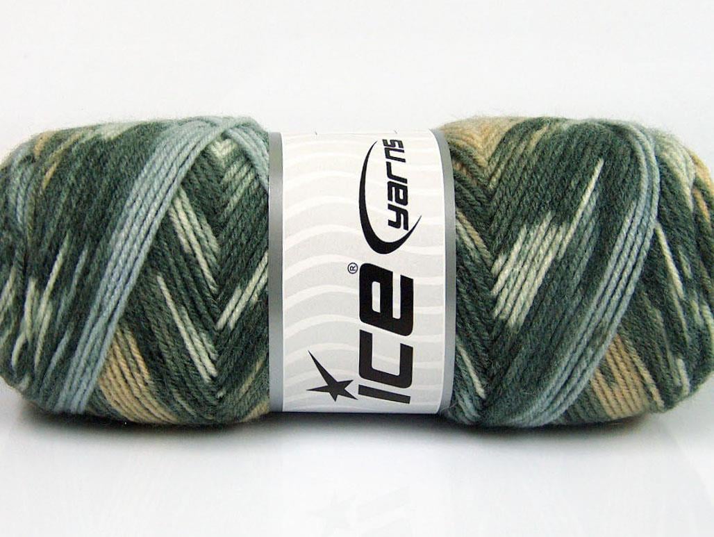 Bonito Ethnic White, Light Brown, Light Blue, Grey Shades