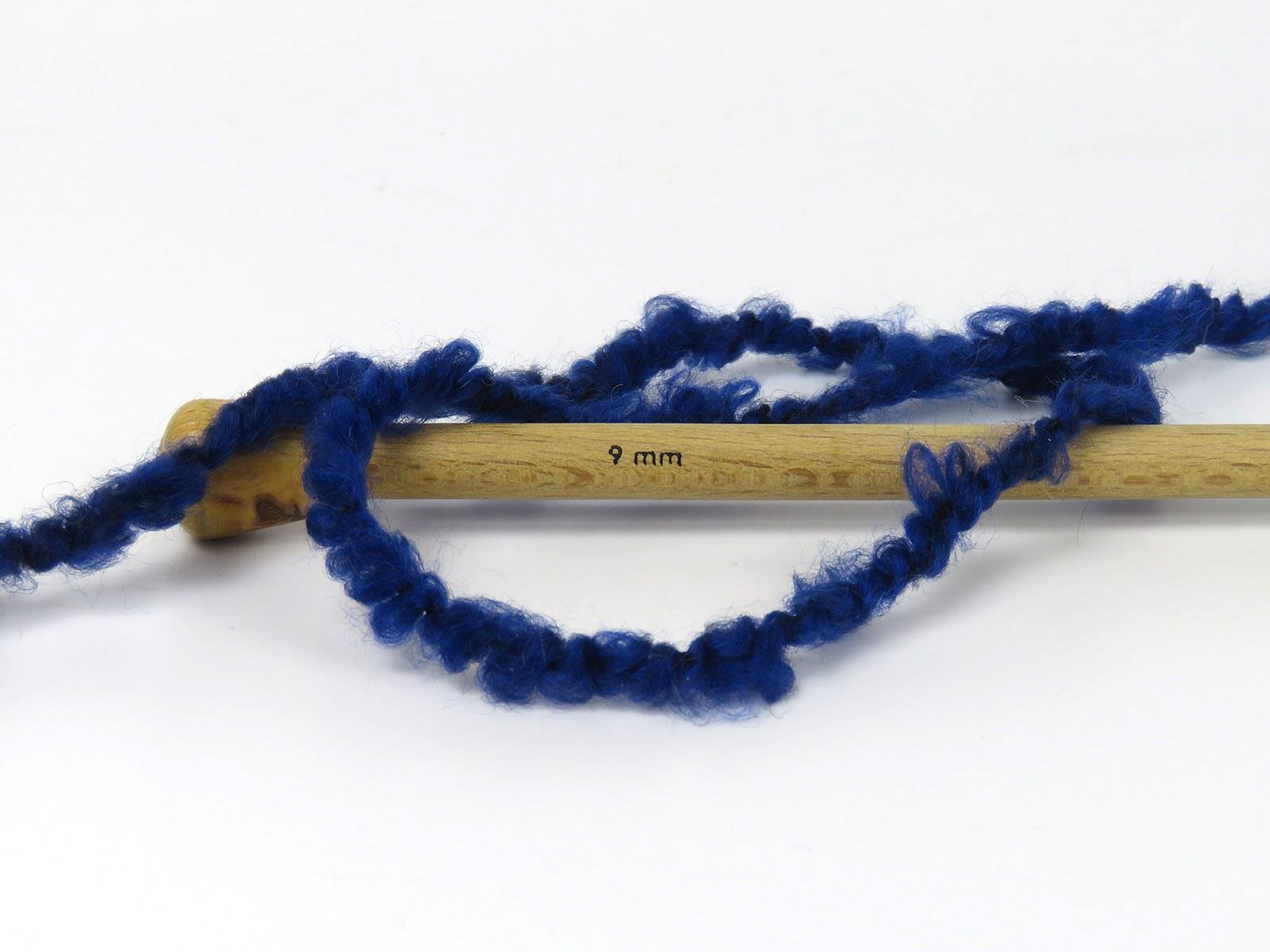 Boucle Wool Magic Black, Salmon, Blue Shades