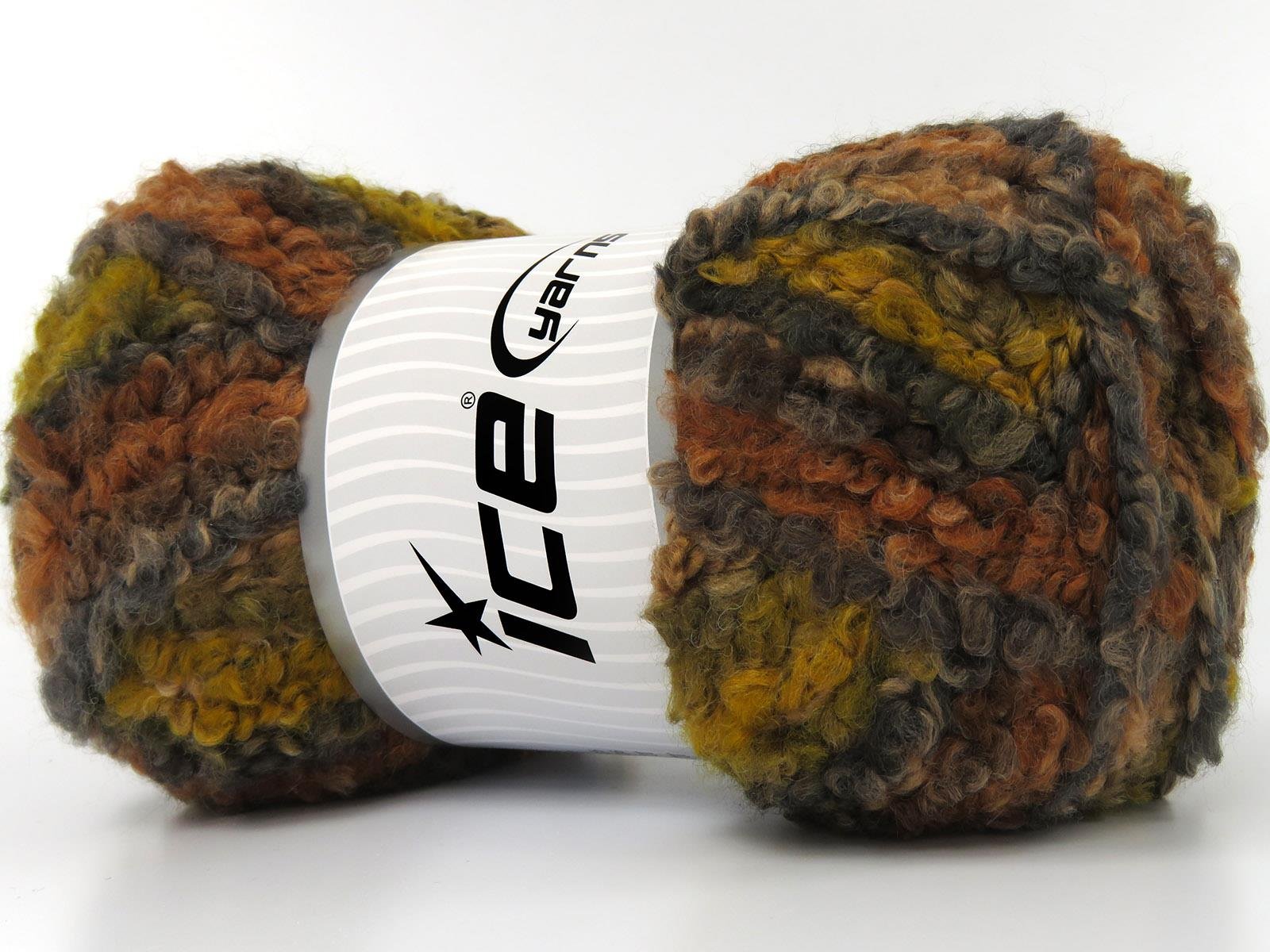 Boucle Wool Magic Grey, Gold, Copper Shades