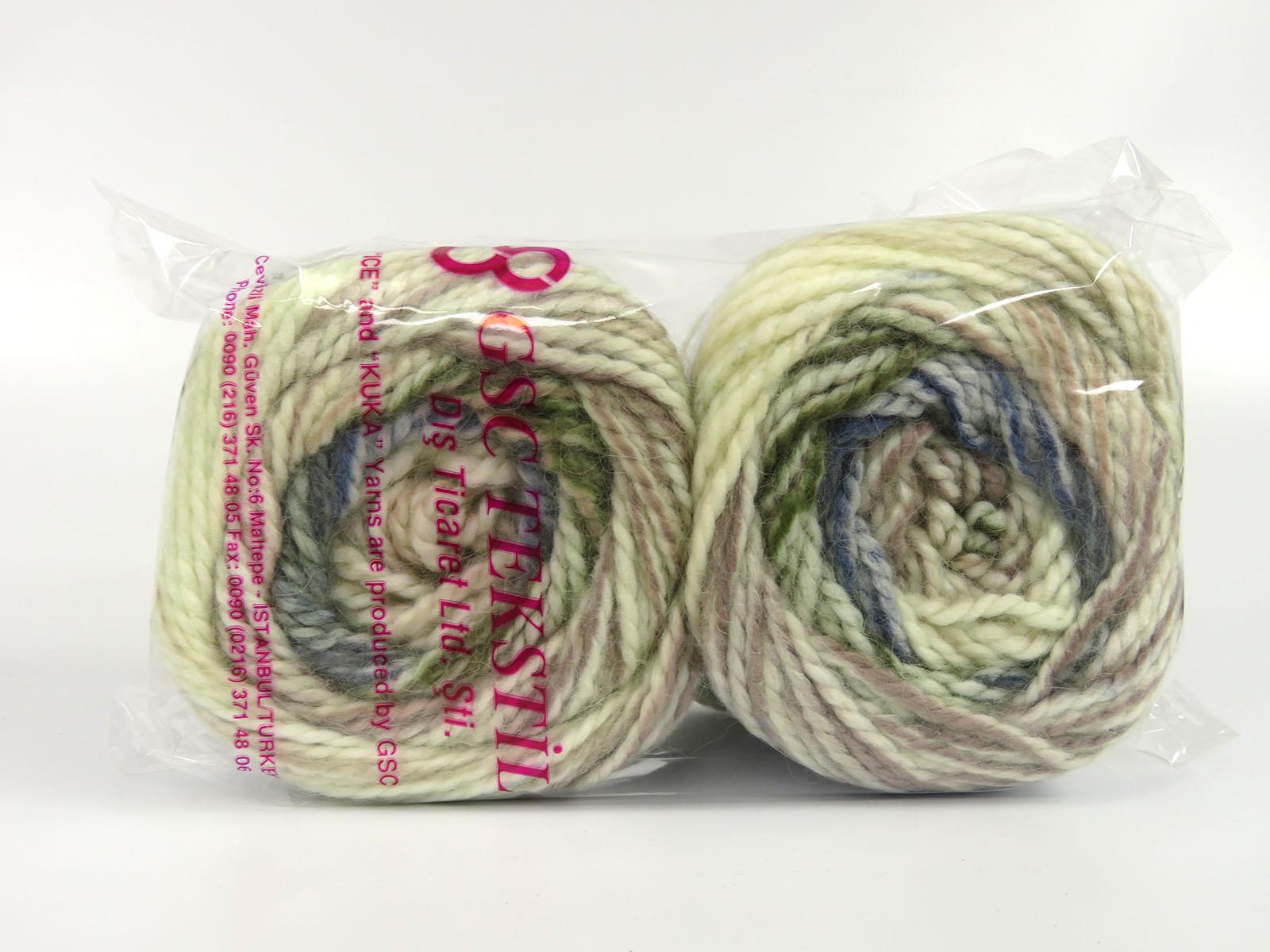 Cakes Alpine Angora Green, Blue, Ecru, Antique Pink