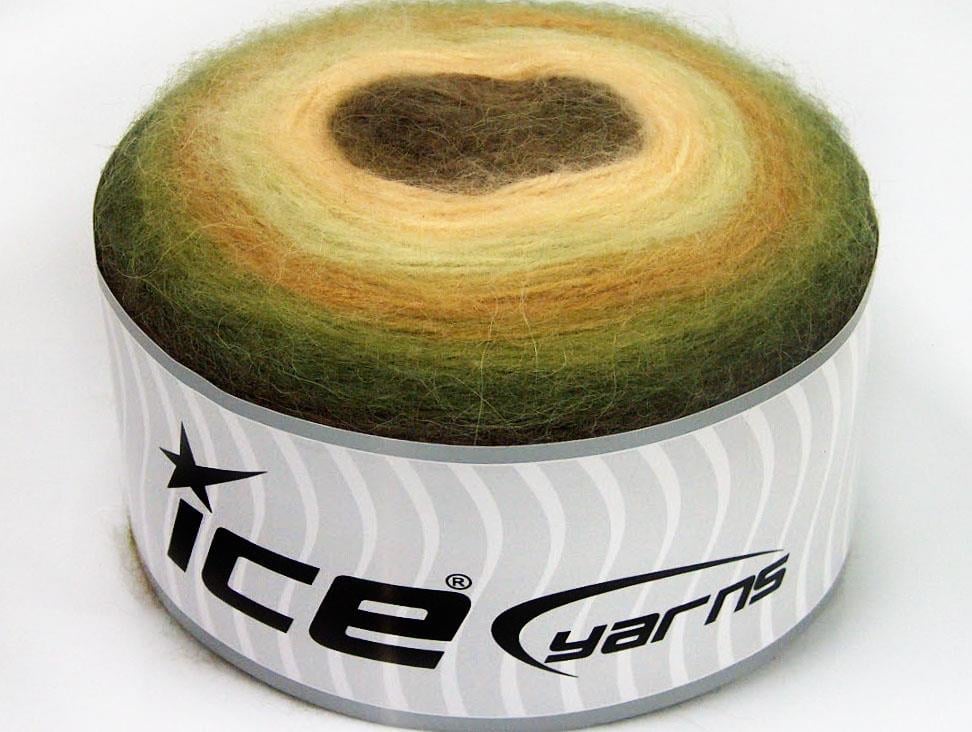 Cakes Angora Brown, Cream, Green Shades