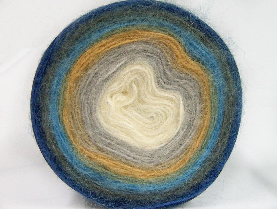 Cakes Angora White, Grey, Gold, Khaki, Blue Shades