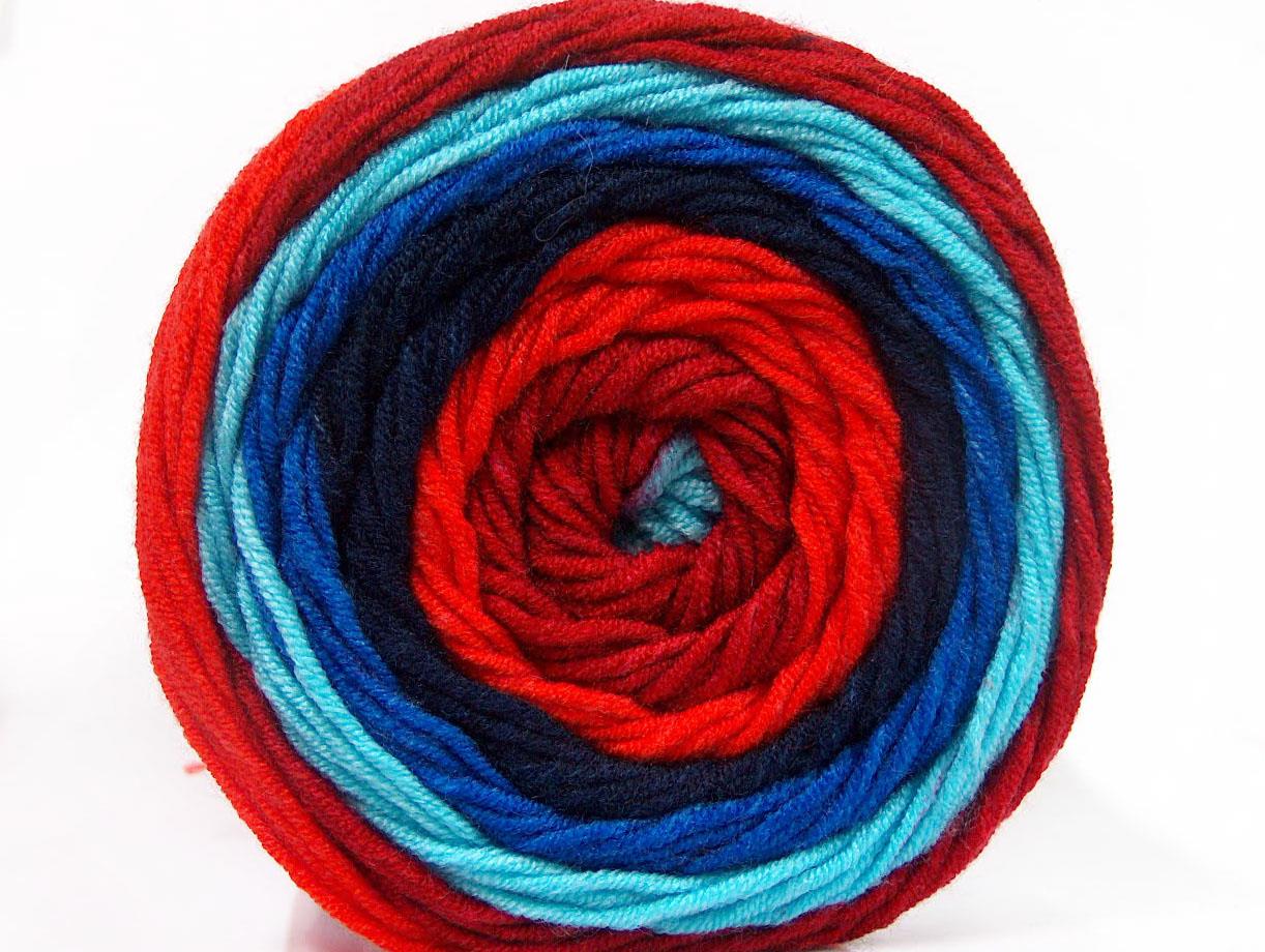 Cakes Aran Burgundy, Salmon, Blue Shades