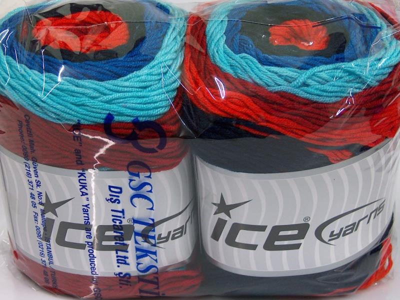 Cakes Aran Burgundy, Salmon, Blue Shades