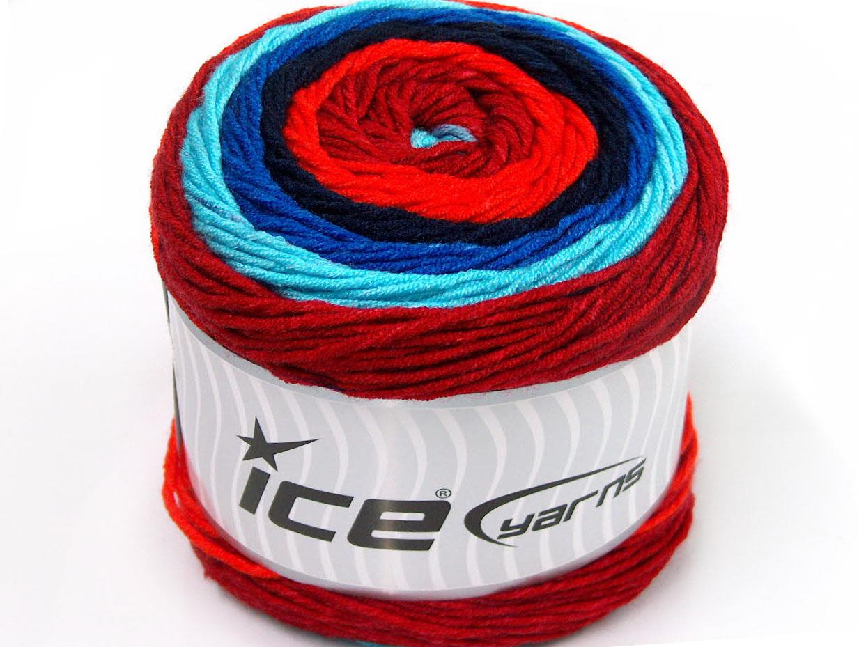 Cakes Aran Burgundy, Salmon, Blue Shades