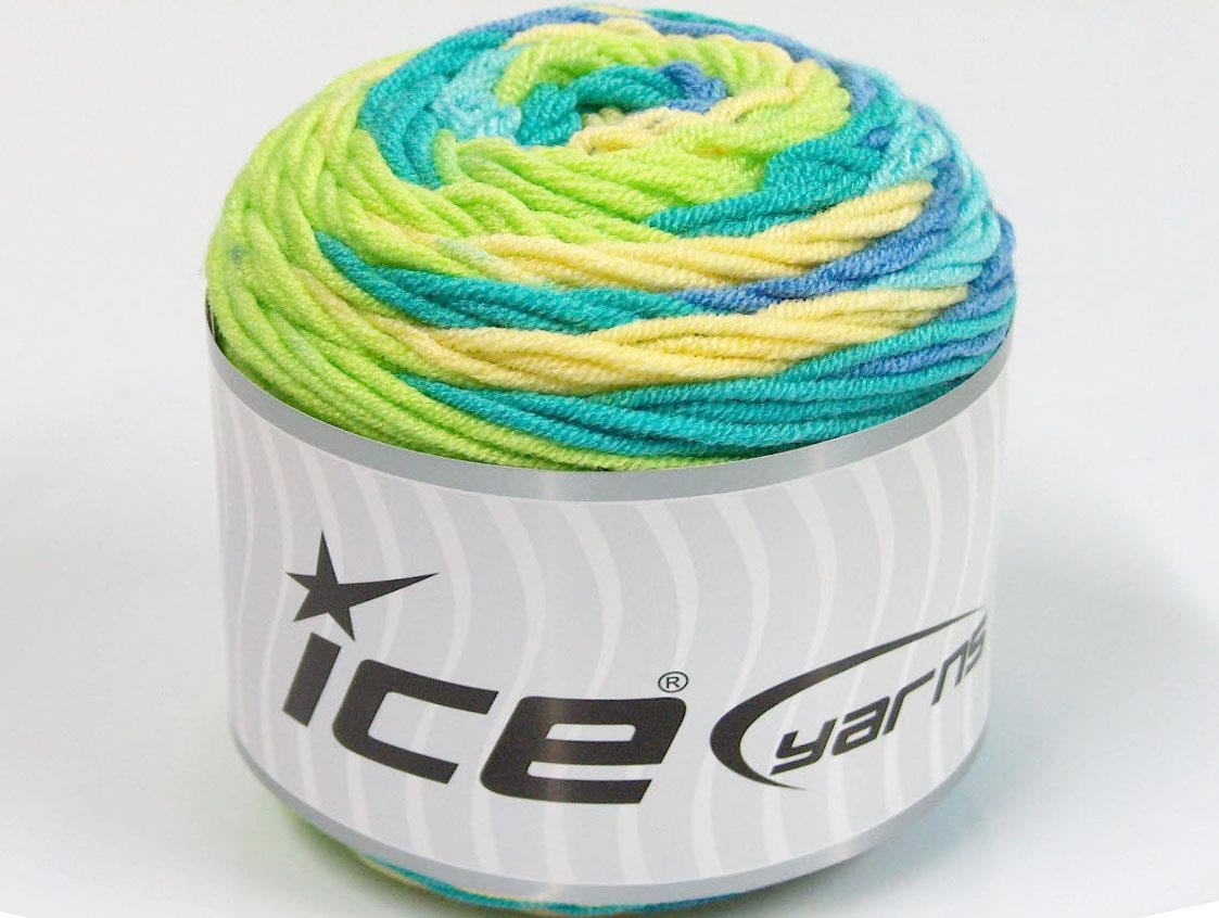 Cakes Blues Blue, Turquoise, Yellow, Light Green