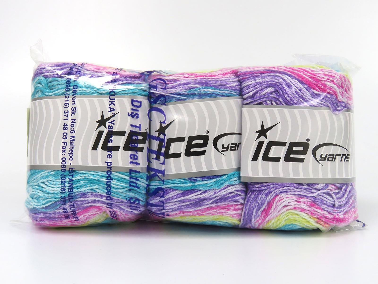 Cakes Cotton Royal Pink, White, Lilac, Turquoise, Yellow