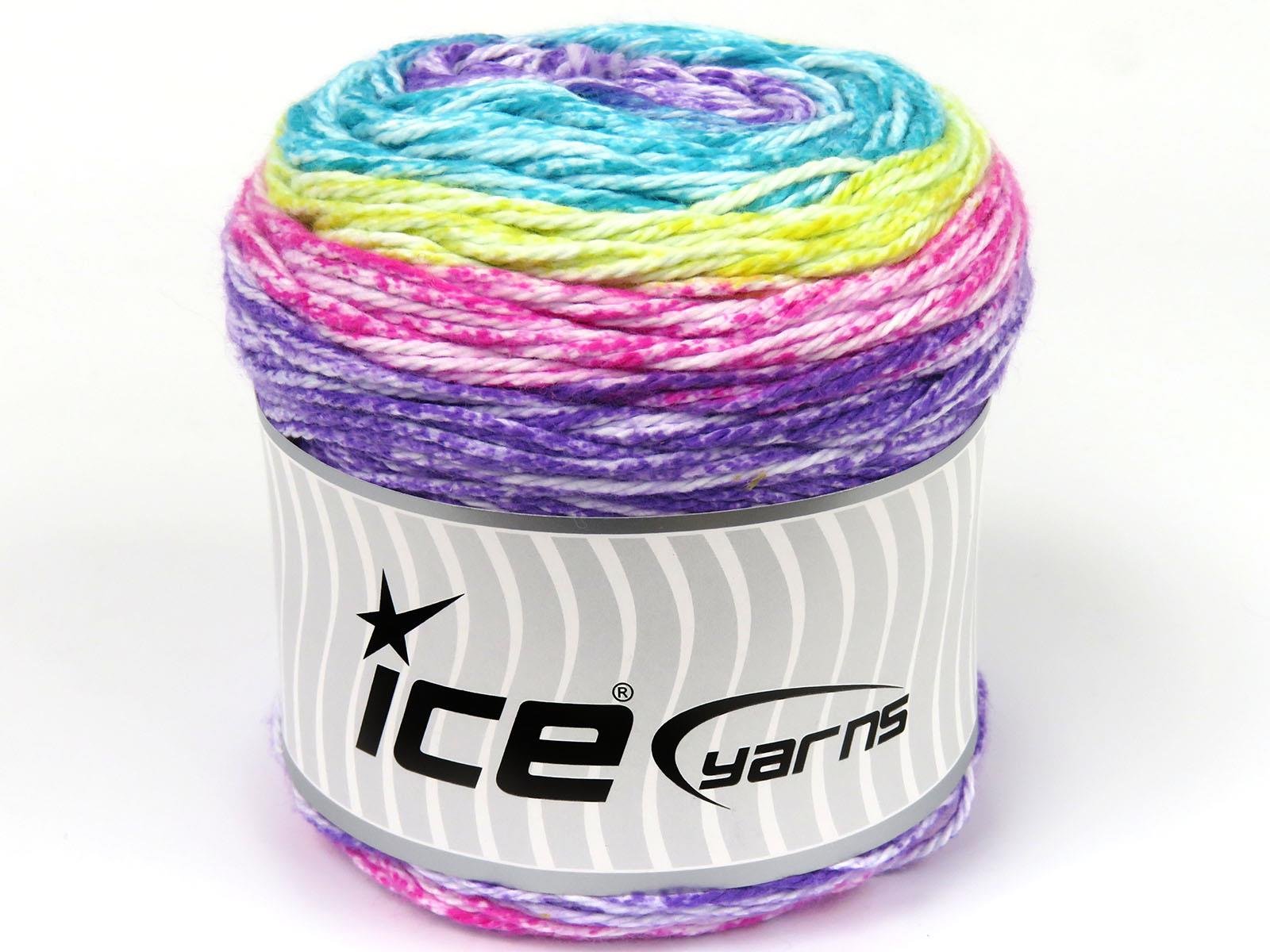 Cakes Cotton Royal Pink, White, Lilac, Turquoise, Yellow