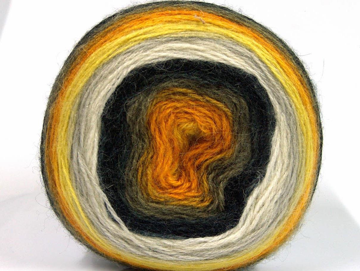 Cakes Mohair Black, White, Yellow, Gold, Camel