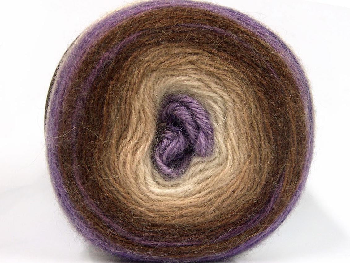 Cakes Mohair Brown, Lilac, Cream, Camel