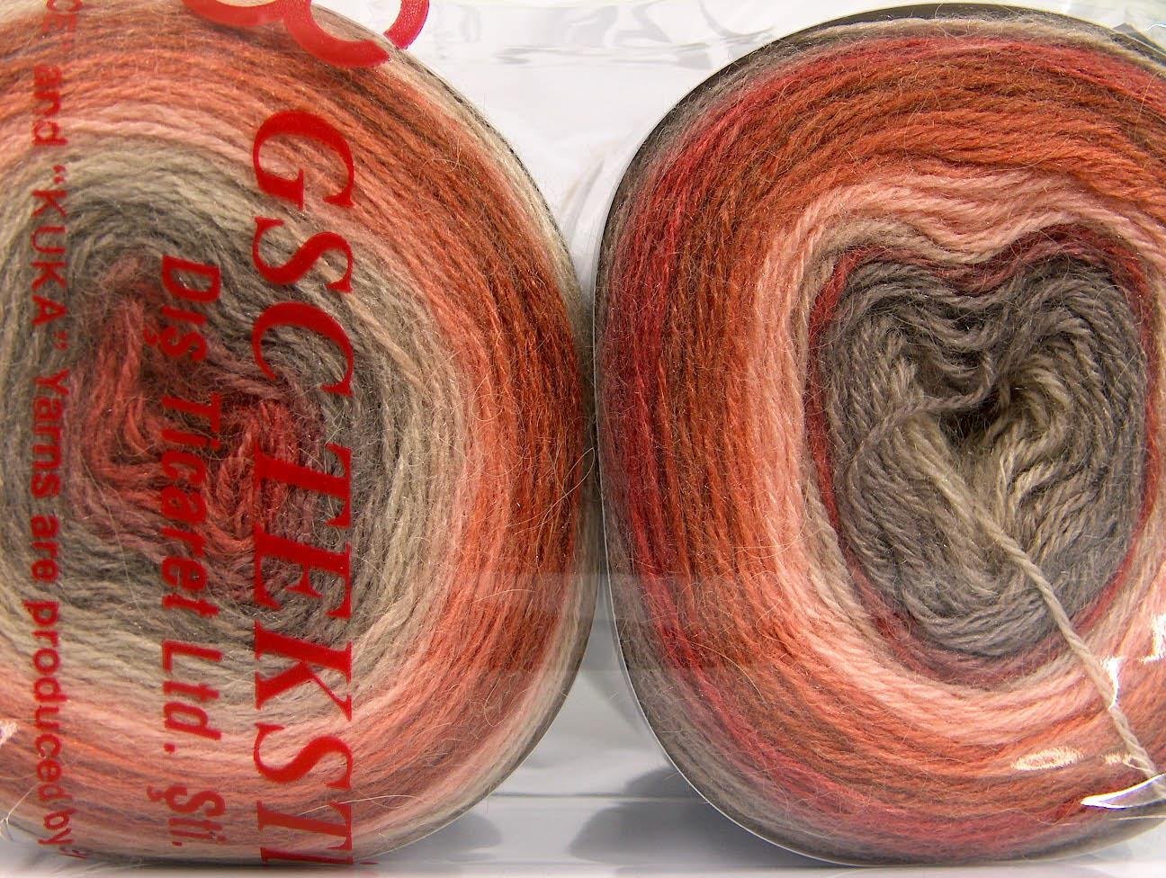 Cakes Mohair Camel, Copper, Salmon, Beige