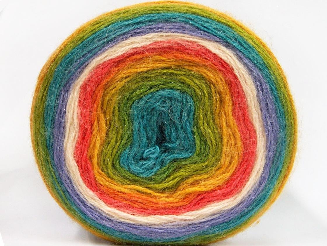 Cakes Mohair Green, Lilac, Cream, Turquoise, Gold, Salmon