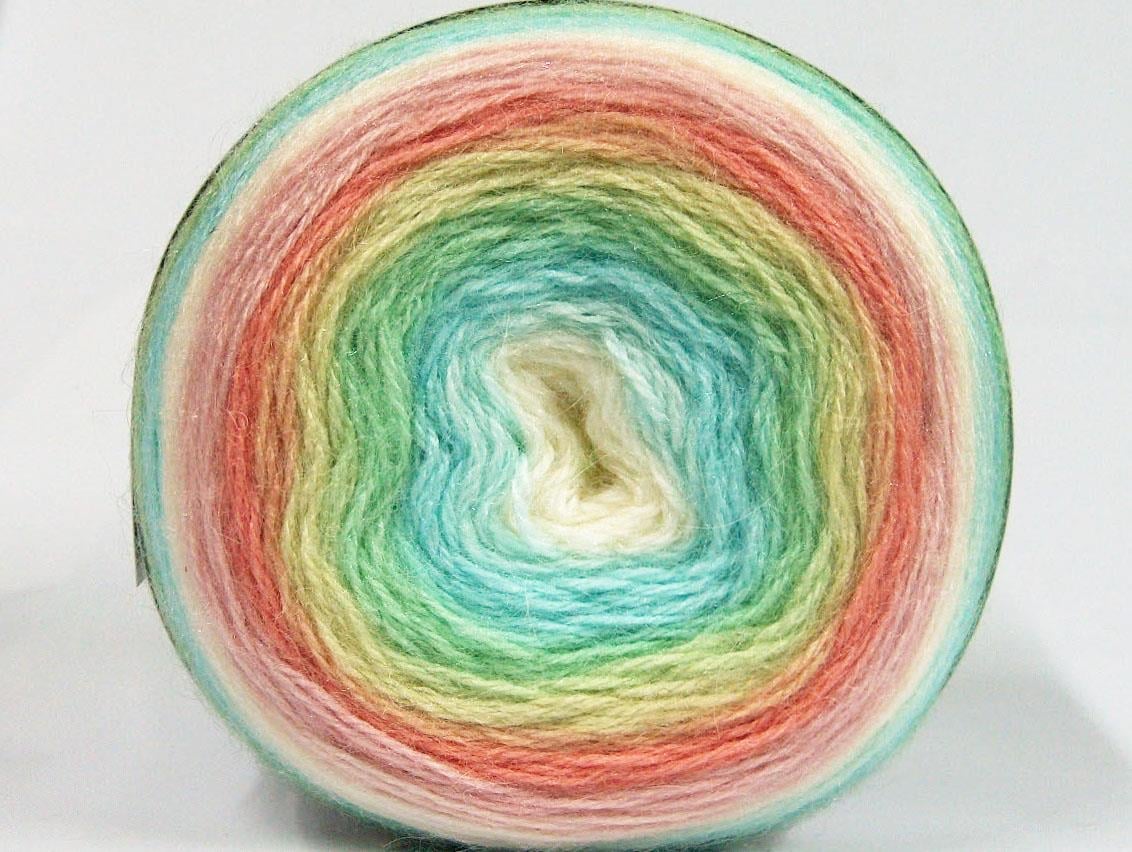 Cakes Mohair Pink, White, Turquoise, Green Shades, Salmon