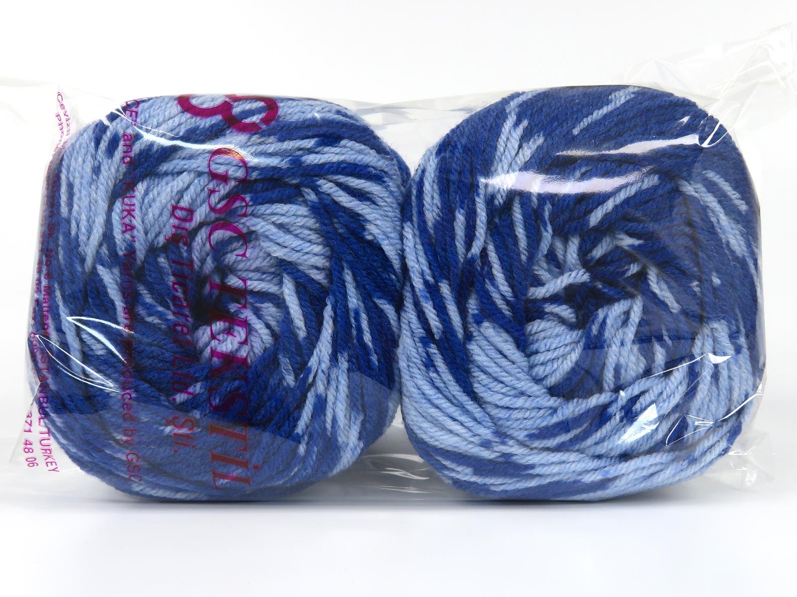 Cakes Wool Design Blue Shades