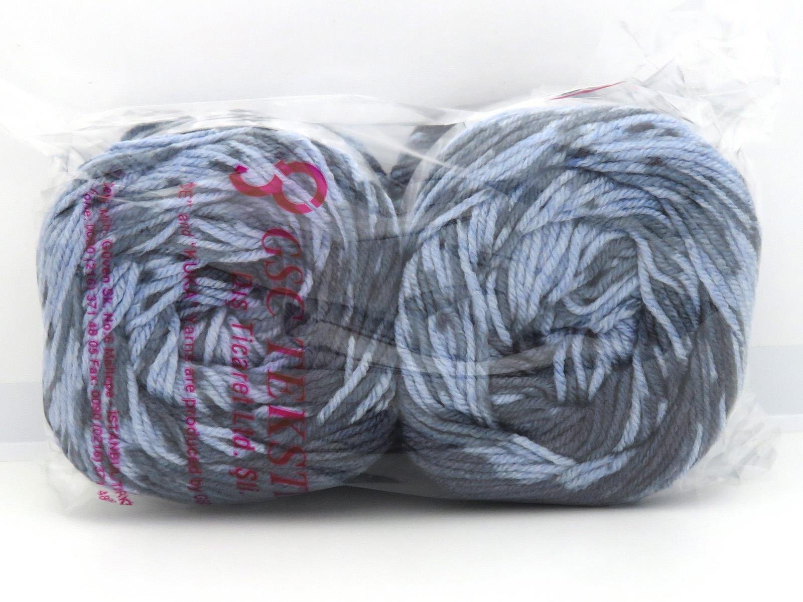 Cakes Wool Design Grey, Blue Shades