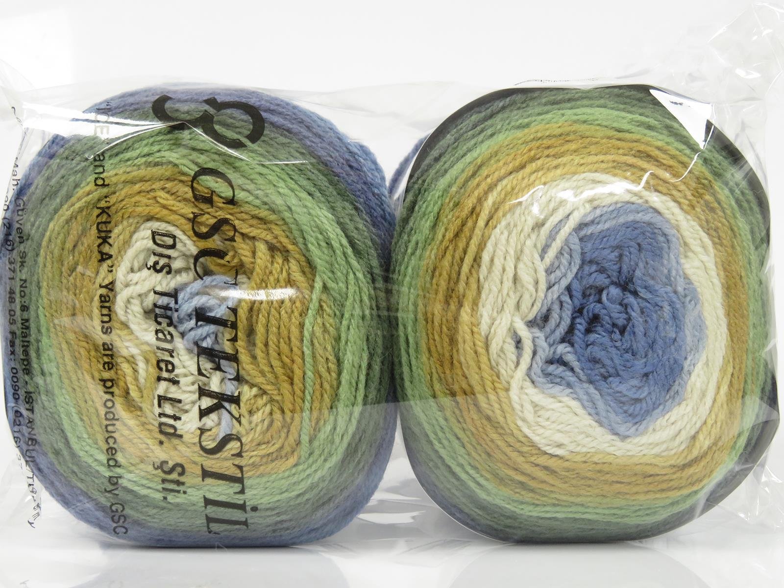 Cakes Wool DK Blue, Beige, Khaki Shades