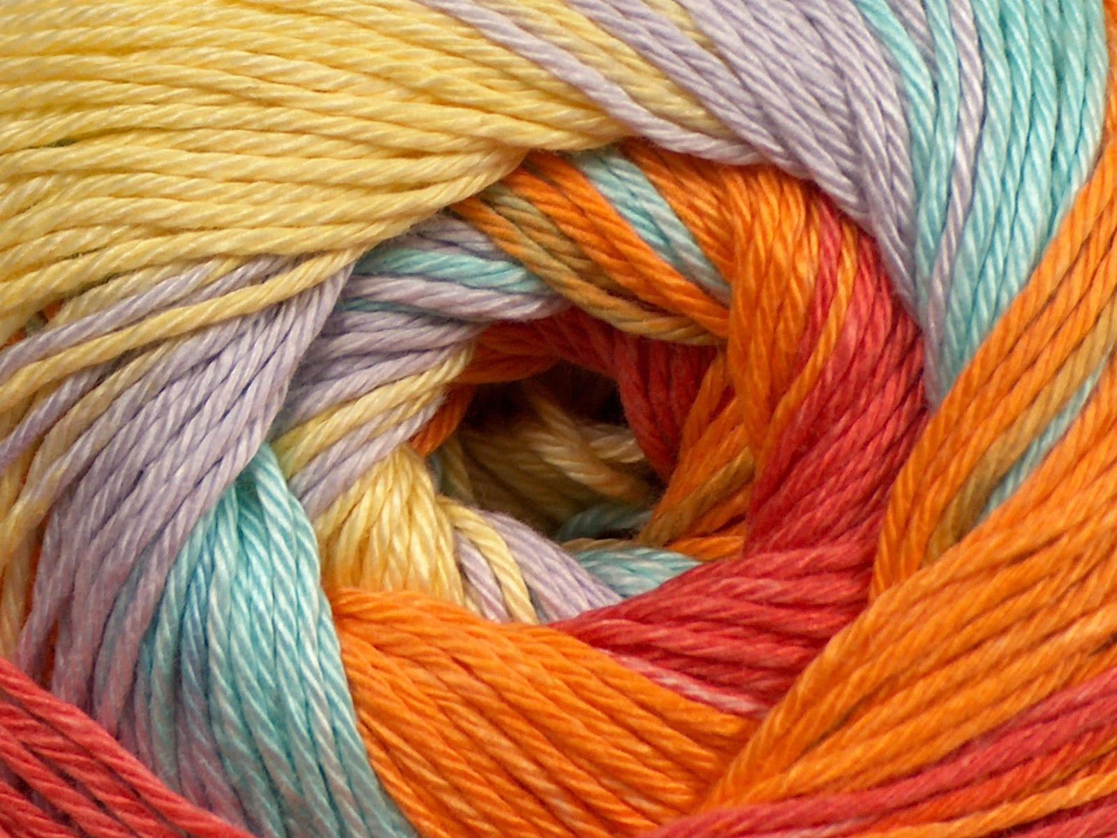 Camilla Cotton Magic Lilac, Yellow, Light Turquoise, Orange Shades