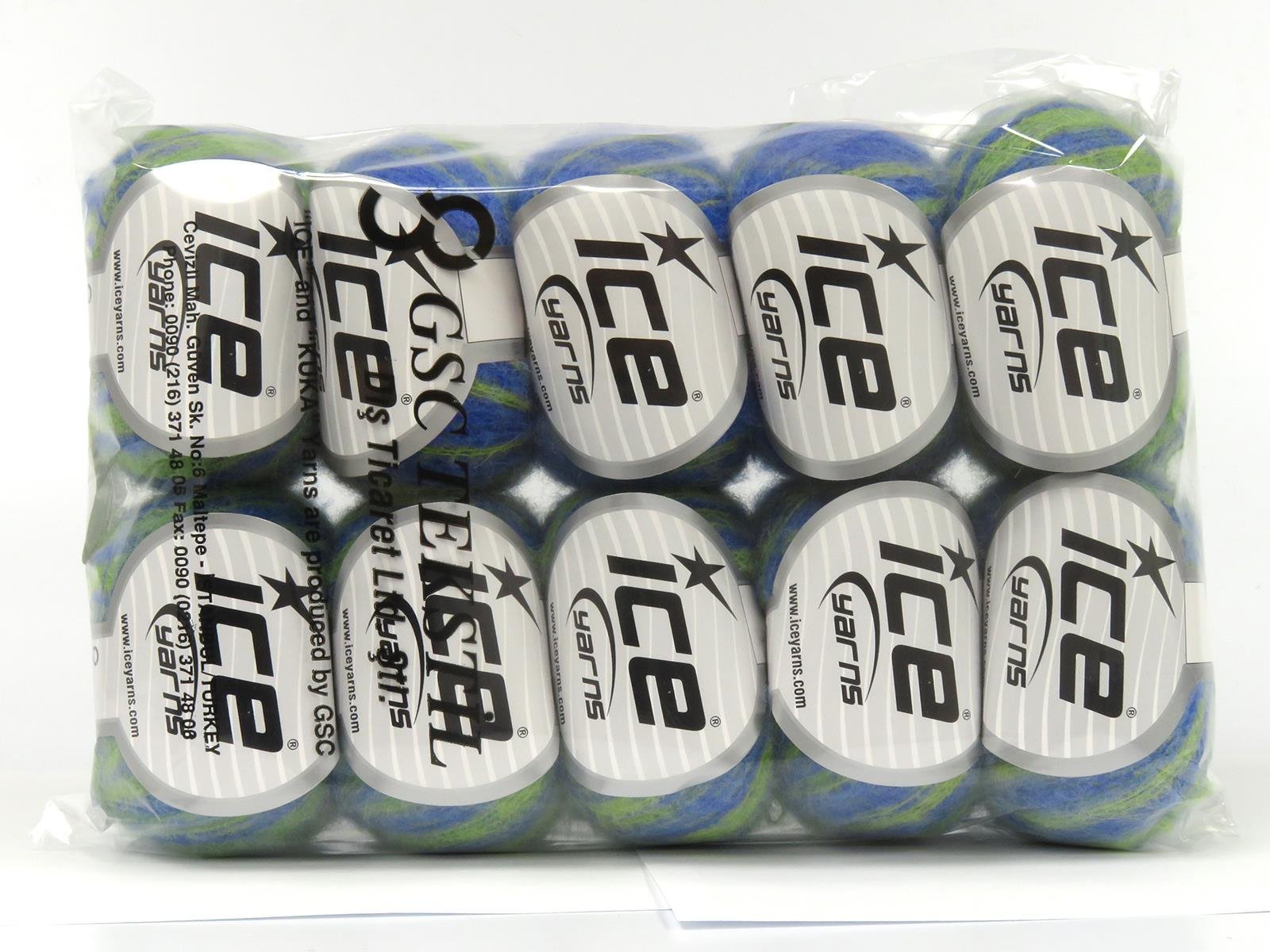 Caress Baby Alpaca Color Blue, Green Shades