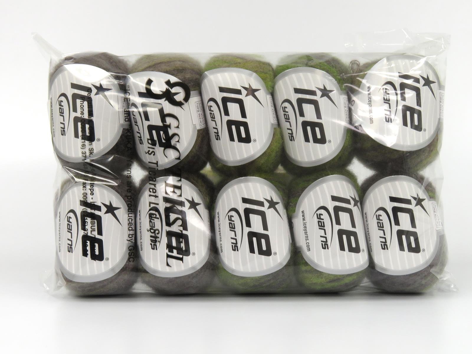 Caress Baby Alpaca Color Green Shades, Camel Shades