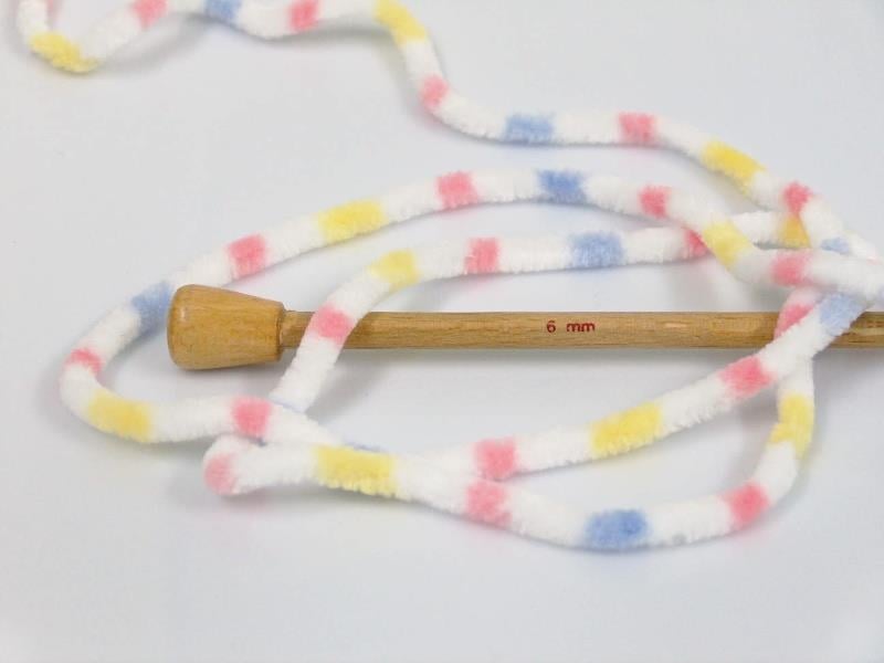 Chenille Baby Colors Pink, White, Lilac, Yellow