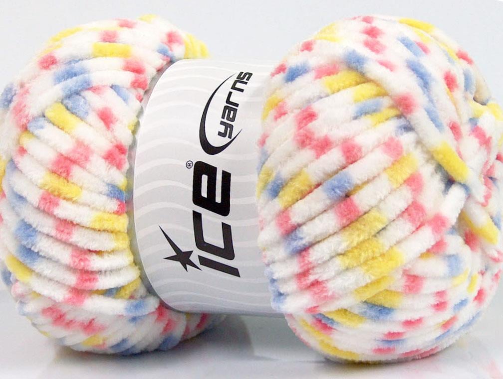 Chenille Baby Colors Pink, White, Lilac, Yellow