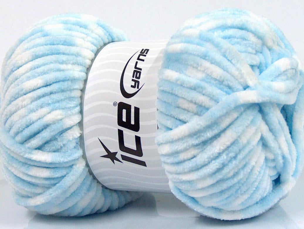 Chenille Baby Colors White, Baby Blue
