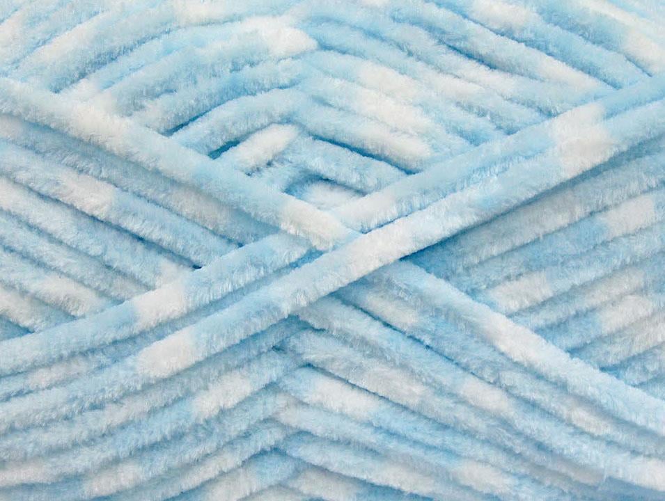 Chenille Baby Colors White, Baby Blue
