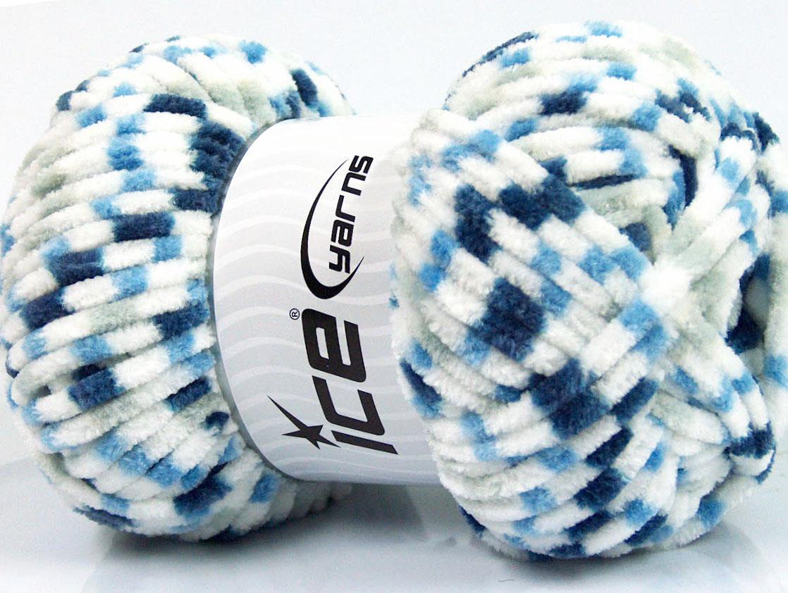 Chenille Baby Colors White, Grey, Blue Shades