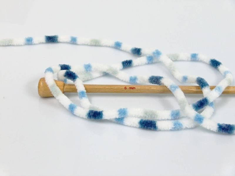 Chenille Baby Colors White, Grey, Blue Shades