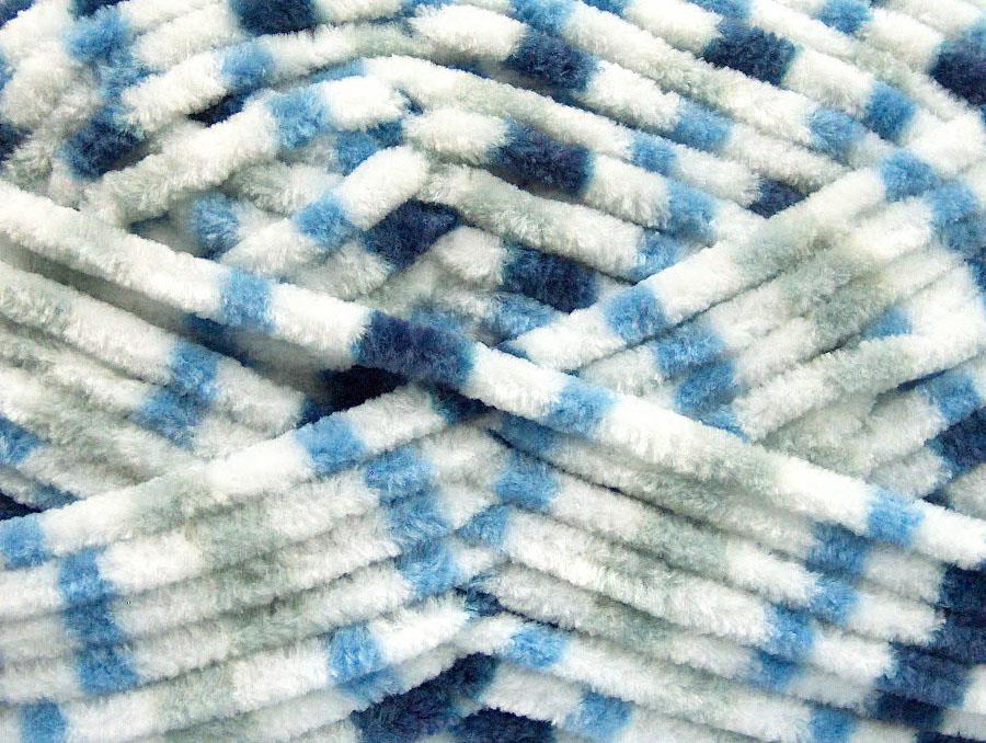 Chenille Baby Colors White, Grey, Blue Shades