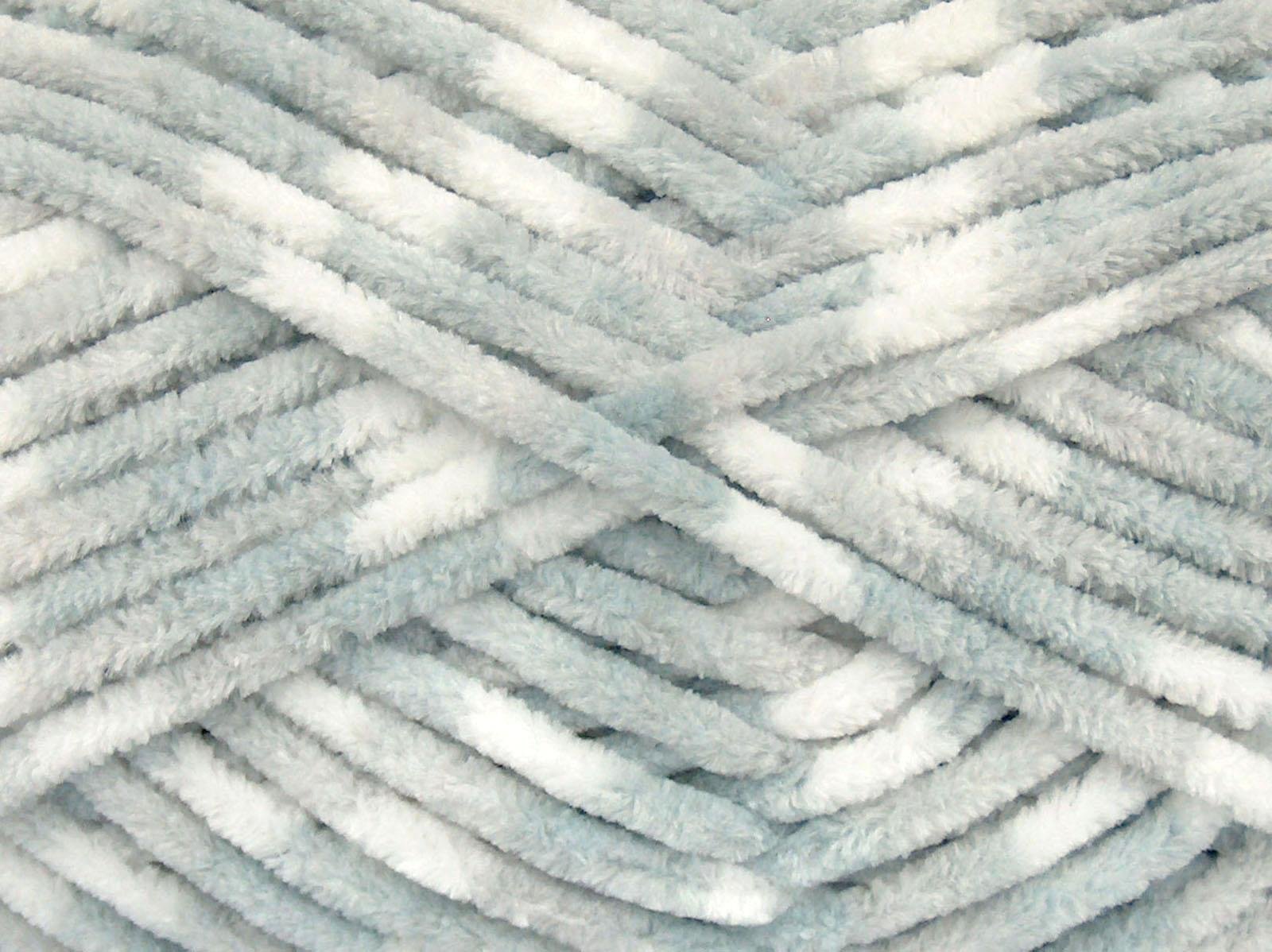 Chenille Baby Colors White, Light Grey