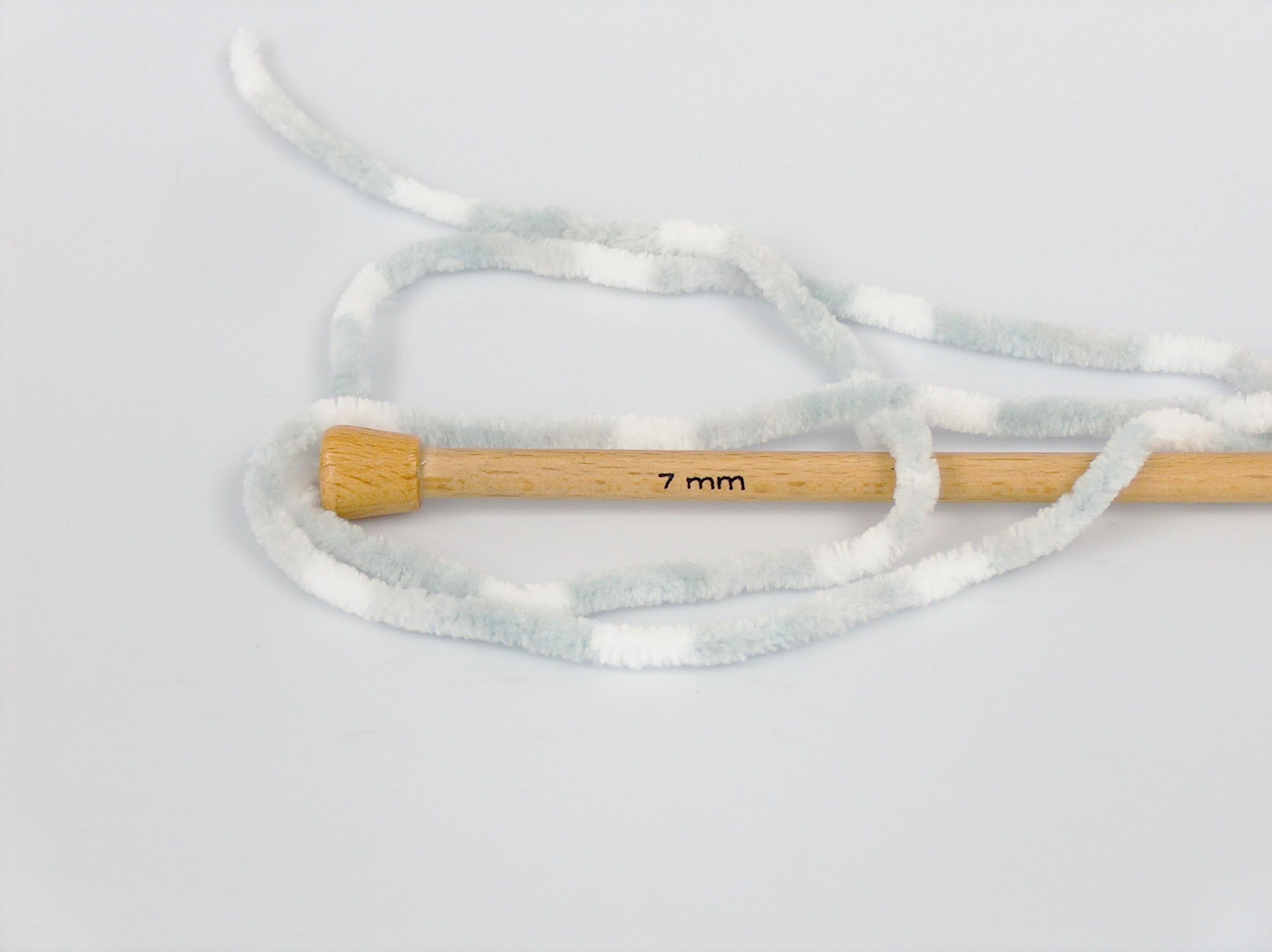 Chenille Baby Colors White, Light Grey