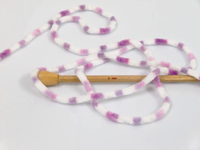 Chenille Baby Colors White, Lilac Shades